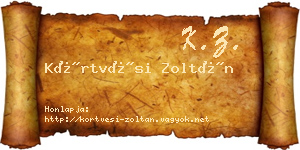 Körtvési Zoltán névjegykártya