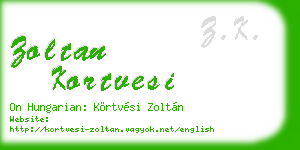 zoltan kortvesi business card